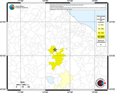 Mappa territorio comunale con almeno 3 questionari