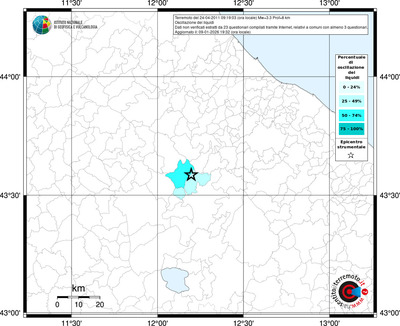 Mappa territorio comunale con almeno 3 questionari
