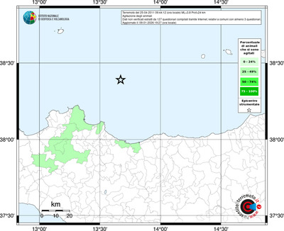 Mappa territorio comunale con almeno 3 questionari