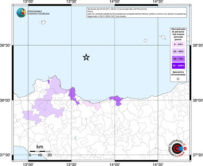 Mappa territorio comunale con almeno 3 questionari