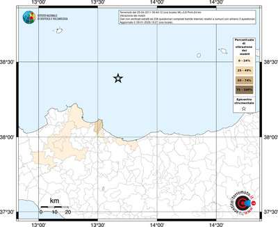 Mappa territorio comunale con almeno 3 questionari