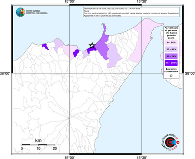 Mappa territorio comunale con almeno 3 questionari