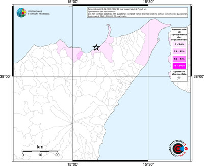 Mappa territorio comunale con almeno 3 questionari