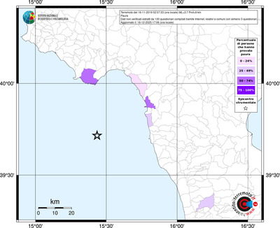 Mappa territorio comunale con almeno 3 questionari