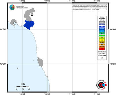 Mappa EMS - territori comuni