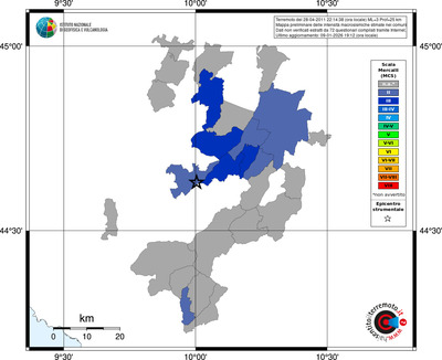 Mappa MCS - territori comuni