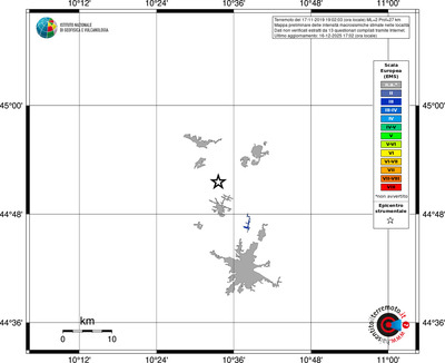 Mappa EMS - territori località