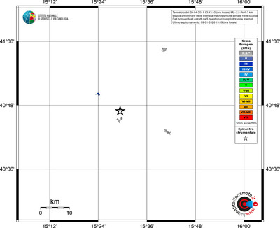 Mappa EMS - territori località