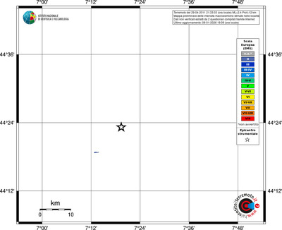 Mappa EMS - territori località