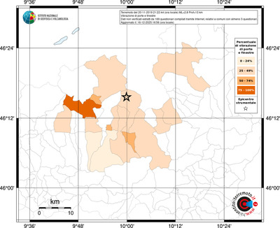 Mappa territorio comunale con almeno 3 questionari