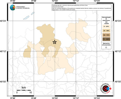 Mappa territorio comunale con almeno 3 questionari