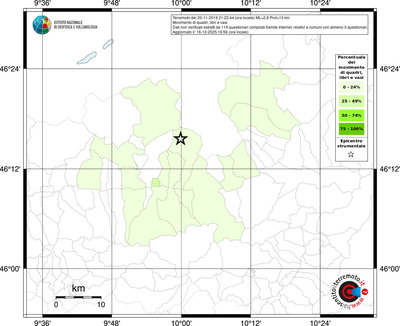Mappa territorio comunale con almeno 3 questionari