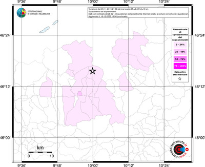 Mappa territorio comunale con almeno 3 questionari