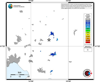 Mappa EMS - territori località