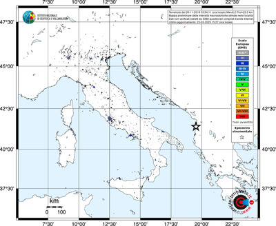 Mappa EMS - territori delle località