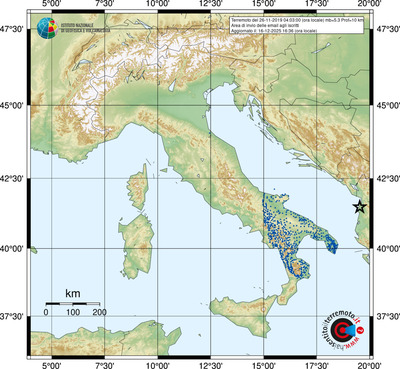Area di invio delle email agli iscritti