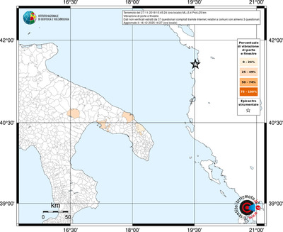 Mappa territorio comunale con almeno 3 questionari