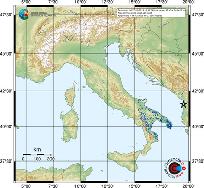 Area di invio delle email agli iscritti