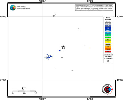 Mappa EMS - territori località