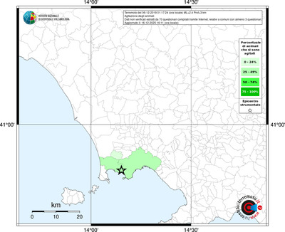 Mappa territorio comunale con almeno 3 questionari