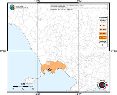 Mappa territorio comunale con almeno 3 questionari