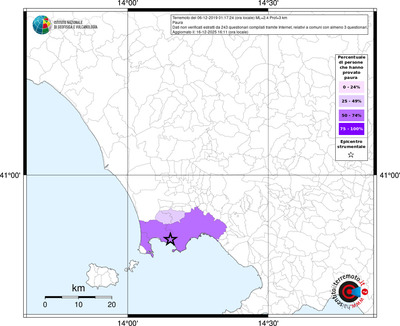 Mappa territorio comunale con almeno 3 questionari