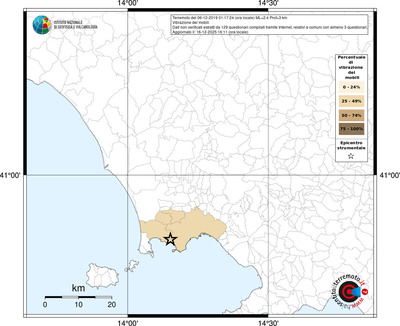 Mappa territorio comunale con almeno 3 questionari