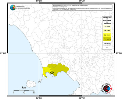 Mappa territorio comunale con almeno 3 questionari