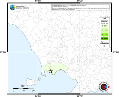 Mappa territorio comunale con almeno 3 questionari