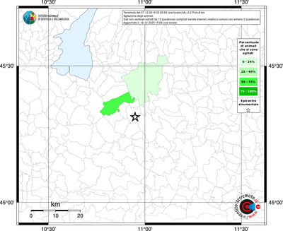 Mappa territorio comunale con almeno 3 questionari