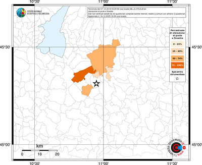 Mappa territorio comunale con almeno 3 questionari