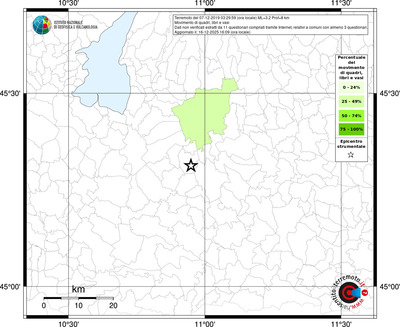 Mappa territorio comunale con almeno 3 questionari