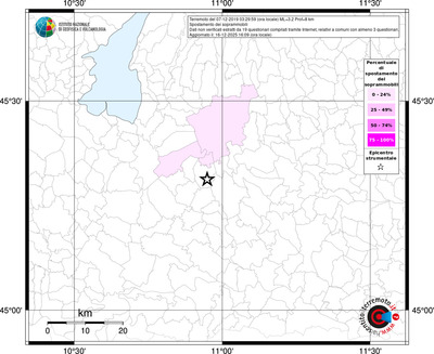 Mappa territorio comunale con almeno 3 questionari