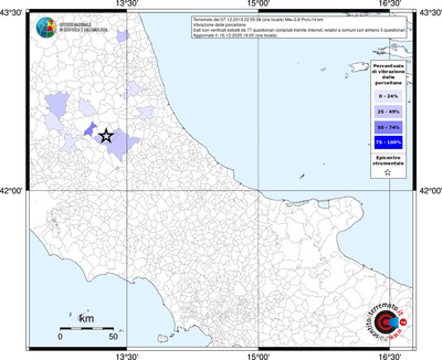 Mappa territorio comunale con almeno 3 questionari