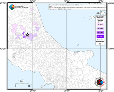 Mappa territorio comunale con almeno 3 questionari