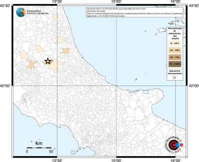 Mappa territorio comunale con almeno 3 questionari