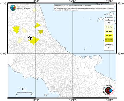 Mappa territorio comunale con almeno 3 questionari