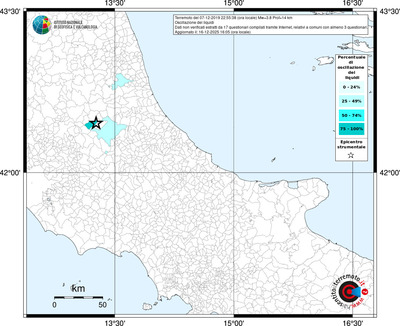 Mappa territorio comunale con almeno 3 questionari