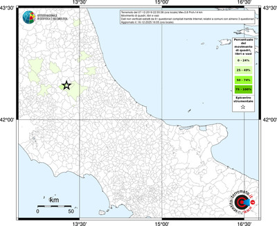Mappa territorio comunale con almeno 3 questionari