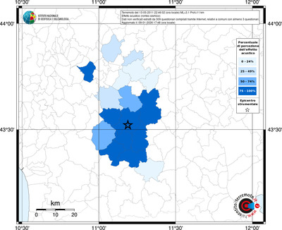 Mappa territorio comunale con almeno 3 questionari