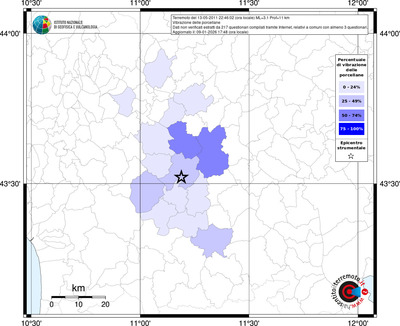 Mappa territorio comunale con almeno 3 questionari