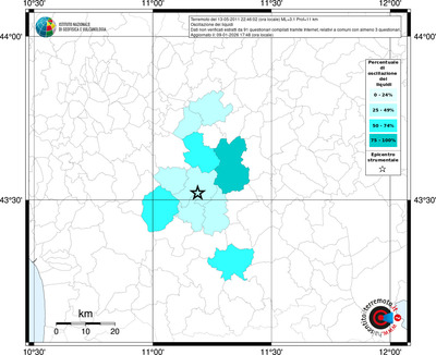 Mappa territorio comunale con almeno 3 questionari
