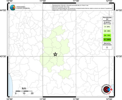 Mappa territorio comunale con almeno 3 questionari
