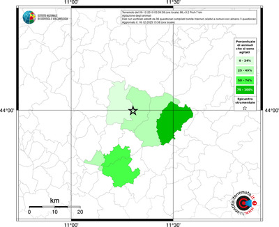 Mappa territorio comunale con almeno 3 questionari