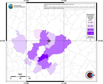 Mappa territorio comunale con almeno 3 questionari