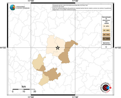 Mappa territorio comunale con almeno 3 questionari