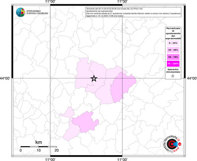 Mappa territorio comunale con almeno 3 questionari