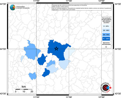 Mappa territorio comunale con almeno 3 questionari