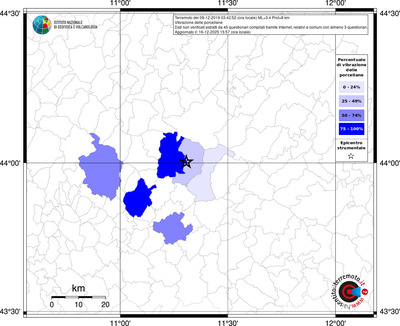 Mappa territorio comunale con almeno 3 questionari