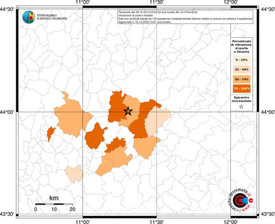 Mappa territorio comunale con almeno 3 questionari
